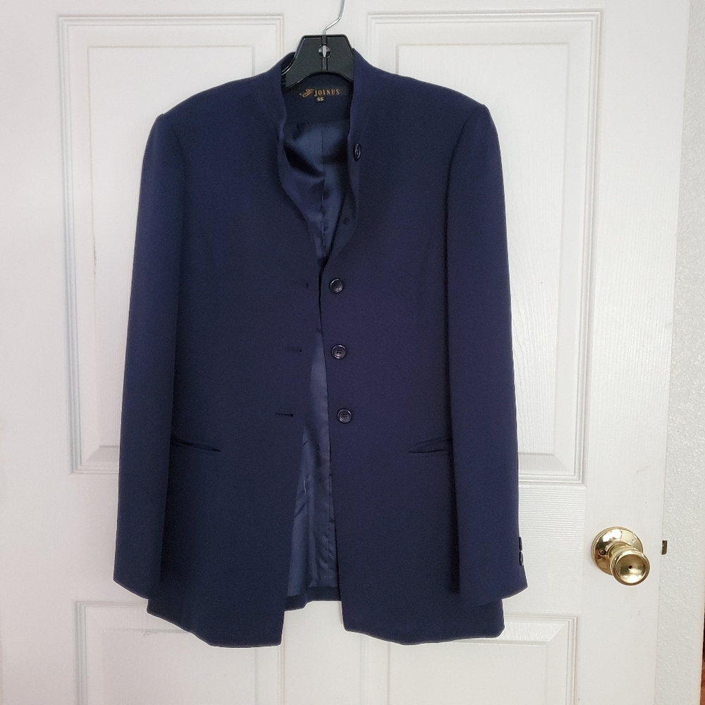 ★Fitted Navy Long Blazer/Jacet